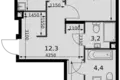 Квартира 2 комнаты 65 м² Северо-Западный административный округ, Россия