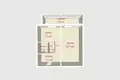 1 room apartment 33 m² Minsk, Belarus