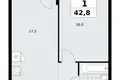 Квартира 1 комната 43 м² район Коммунарка, Россия