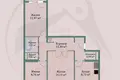 3 room apartment 64 m² Minsk, Belarus