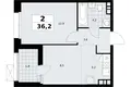 Apartamento 2 habitaciones 36 m² poselenie Sosenskoe, Rusia