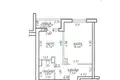 1 room apartment 39 m² Minsk, Belarus
