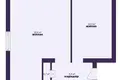 2 room apartment 56 m² Siomkava, Belarus