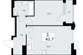 Квартира 1 комната 43 м² район Троицк, Россия