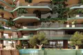 Residential complex New residence Eywa with swimming pools, lounge areas and waterfalls on the bank of the canal, Business Bay, Dubai, UAE