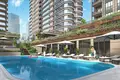 Residential complex New residence with a swimming pool and green areas close to a highway, Istanbul, Turkey