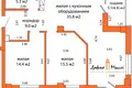 3 room apartment 80 m² Minsk, Belarus