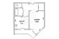 Квартира 1 комната 45 м² Брест, Беларусь