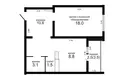 2 room apartment 45 m² Minsk, Belarus