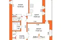 2 room apartment 52 m² Minsk, Belarus