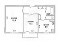 Appartement 2 chambres 52 m² Jabinka, Bélarus