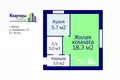 1 room apartment 30 m² Minsk, Belarus