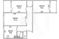 Appartement 3 chambres 63 m² Muchaviecki sielski Saviet, Bélarus