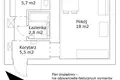 Квартира 1 комната 32 м² в Варшаве, Польша