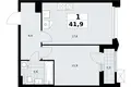 Wohnung 1 zimmer 42 m² Troizk, Russland