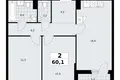 Wohnung 2 zimmer 60 m² Kommunarka, Russland