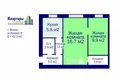 Mieszkanie 2 pokoi 42 m² Mińsk, Białoruś