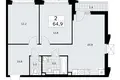 2 room apartment 65 m² Troitsk, Russia