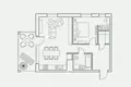 2 room apartment 64 m² in Marupe, Latvia