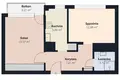 Квартира 2 комнаты 45 м² Краков, Польша