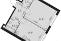 Квартира 1 комната 45 м² Москва, Россия