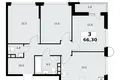 3 room apartment 66 m² Postnikovo, Russia