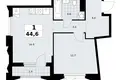Квартира 1 комната 45 м² район Троицк, Россия