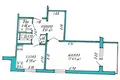 1 room apartment 41 m² Minsk, Belarus