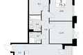 3 room apartment 75 m² Troitsk, Russia