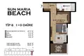 Mieszkanie 1 pokój 47 m² Mezitli, Turcja