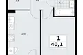 Wohnung 1 zimmer 40 m² Kommunarka, Russland
