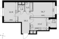 Квартира 2 комнаты 57 м² Развилка, Россия