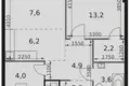 Mieszkanie 2 pokoi 46 m² Moskwa, Rosja