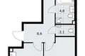 2 room apartment 55 m² Troitsk, Russia