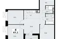 4 room apartment 67 m² poselenie Sosenskoe, Russia