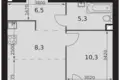 Квартира 2 комнаты 43 м² район Коньково, Россия