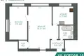 2 room apartment 40 m² Minsk, Belarus