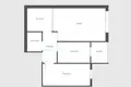 Appartement 3 chambres 45 m² Varsovie, Pologne