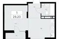 1 room apartment 29 m² poselenie Sosenskoe, Russia