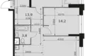 3 room apartment 83 m² Moscow, Russia
