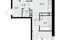 Wohnung 3 Zimmer 57 m² poselenie Sosenskoe, Russland