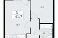 Квартира 1 комната 42 м² район Троицк, Россия