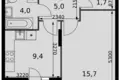 Mieszkanie 1 pokój 38 m² Razvilka, Rosja