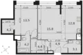 Mieszkanie 2 pokoi 63 m² North-Western Administrative Okrug, Rosja