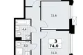 Квартира 3 комнаты 74 м² район Троицк, Россия