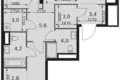 Apartamento 3 habitaciones 82 m² Moscú, Rusia
