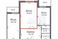 Квартира 3 комнаты 68 м² Борисов, Беларусь