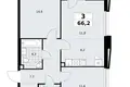 3 room apartment 66 m² poselenie Sosenskoe, Russia