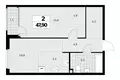 2 room apartment 48 m² Northern Administrative Okrug, Russia