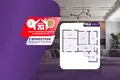 3 room apartment 71 m² Barysaw, Belarus